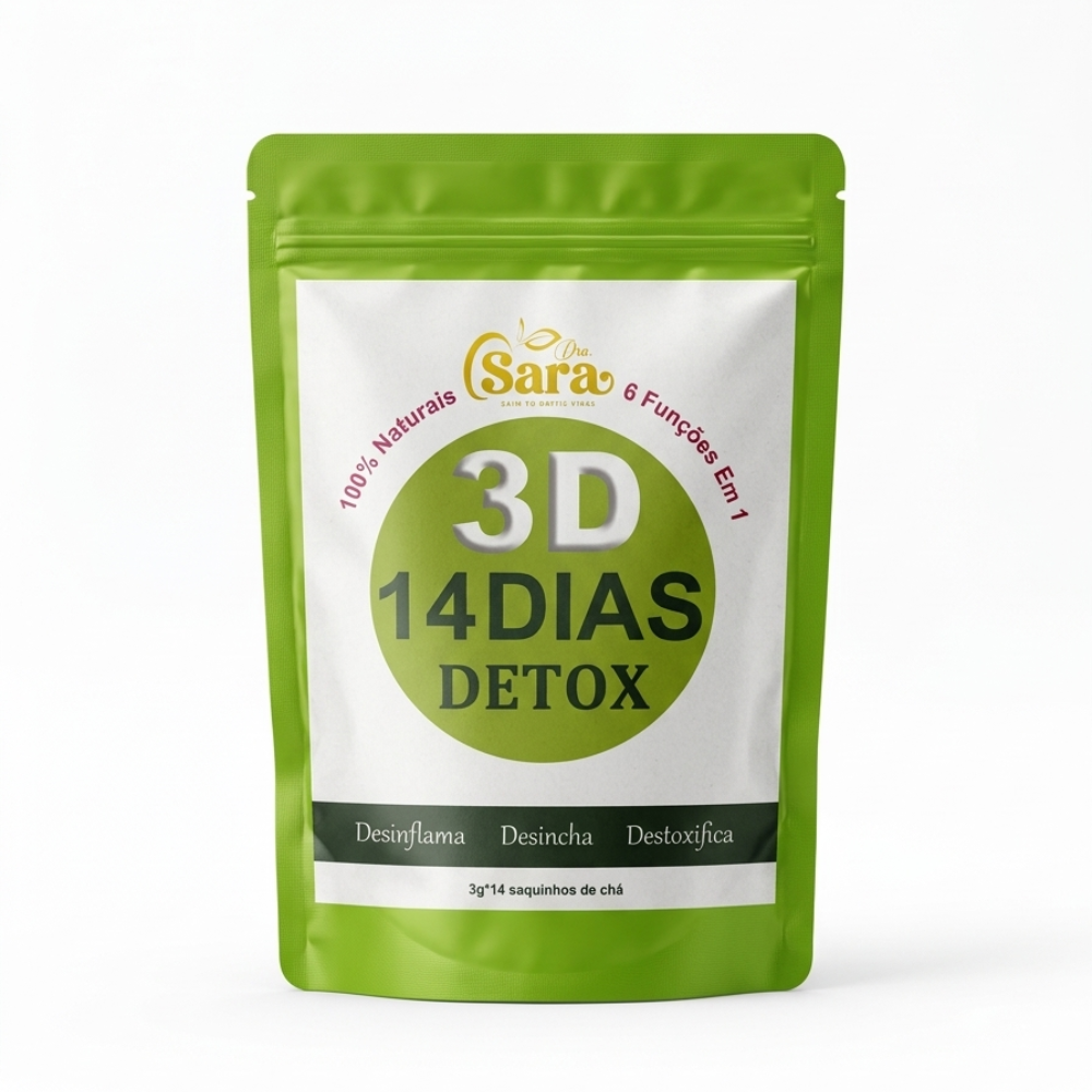 Chá Detox 3D Dra. Sara - 100% Natural (Desinflama e Desincha)
