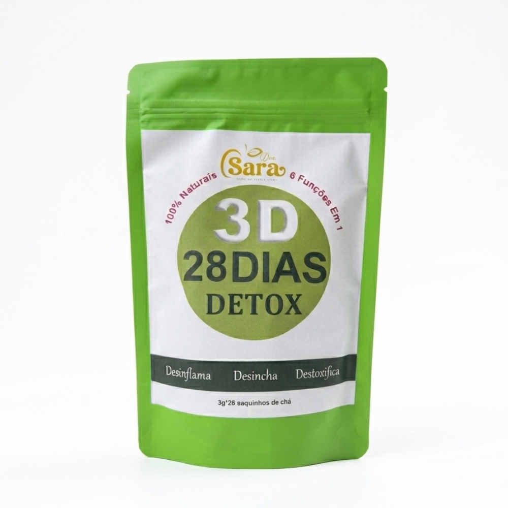 Chá Detox 3D Dra. Sara - 100% Natural (Desinflama e Desincha)